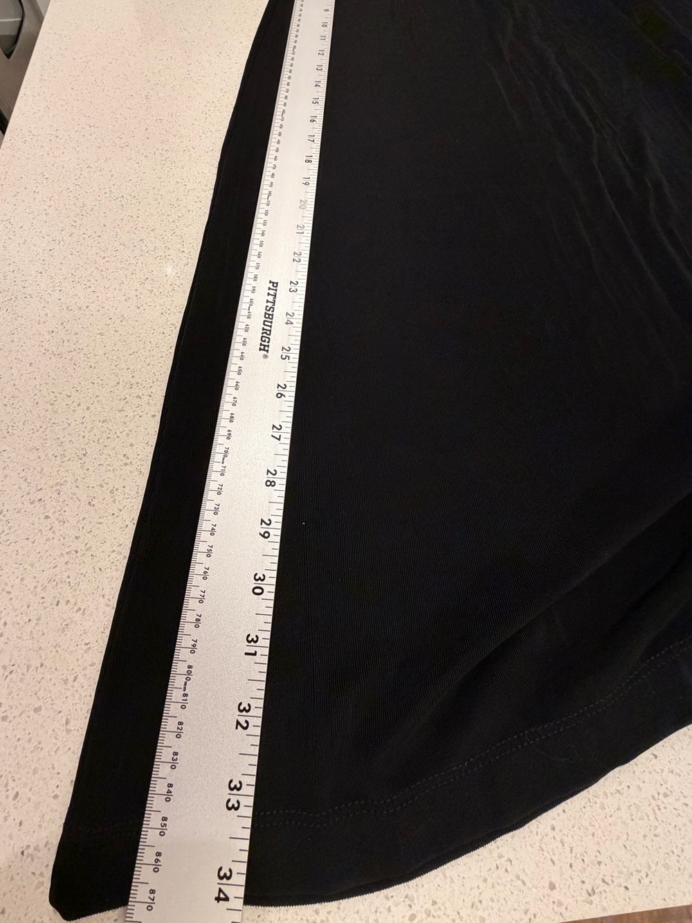 Black Women's Maxi Skirt - Sleek Long Silhouette - Picture 5 of 7